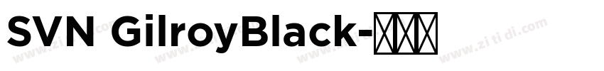 SVN GilroyBlack字体转换